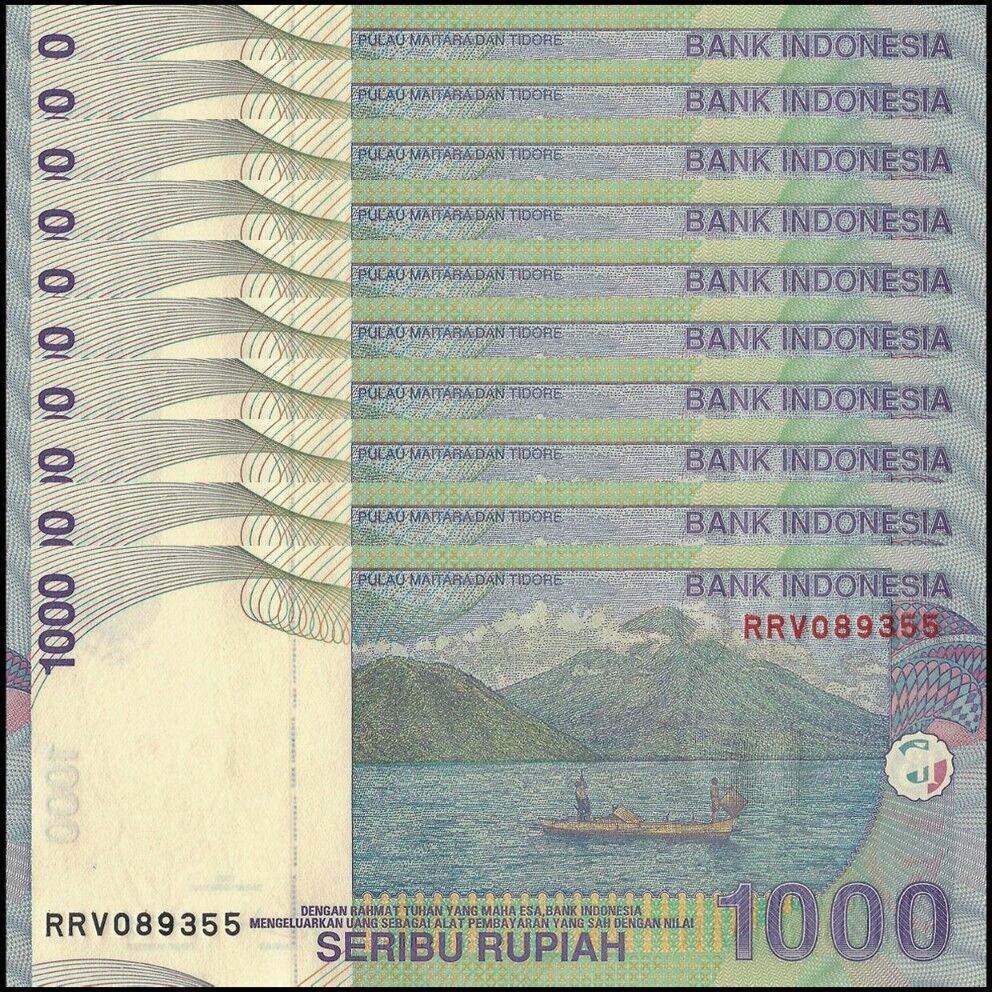 Indonesia - 1000 Rupiah 2009 - Pick- 141j - Set 10 PCS