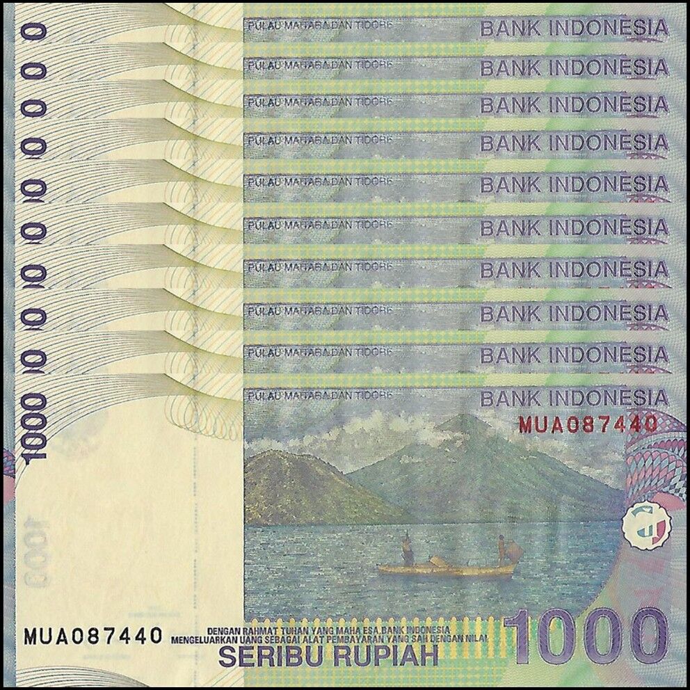Indonesia - 1000 Rupiah 2011 - Pick- 141k - Set 10 PCS