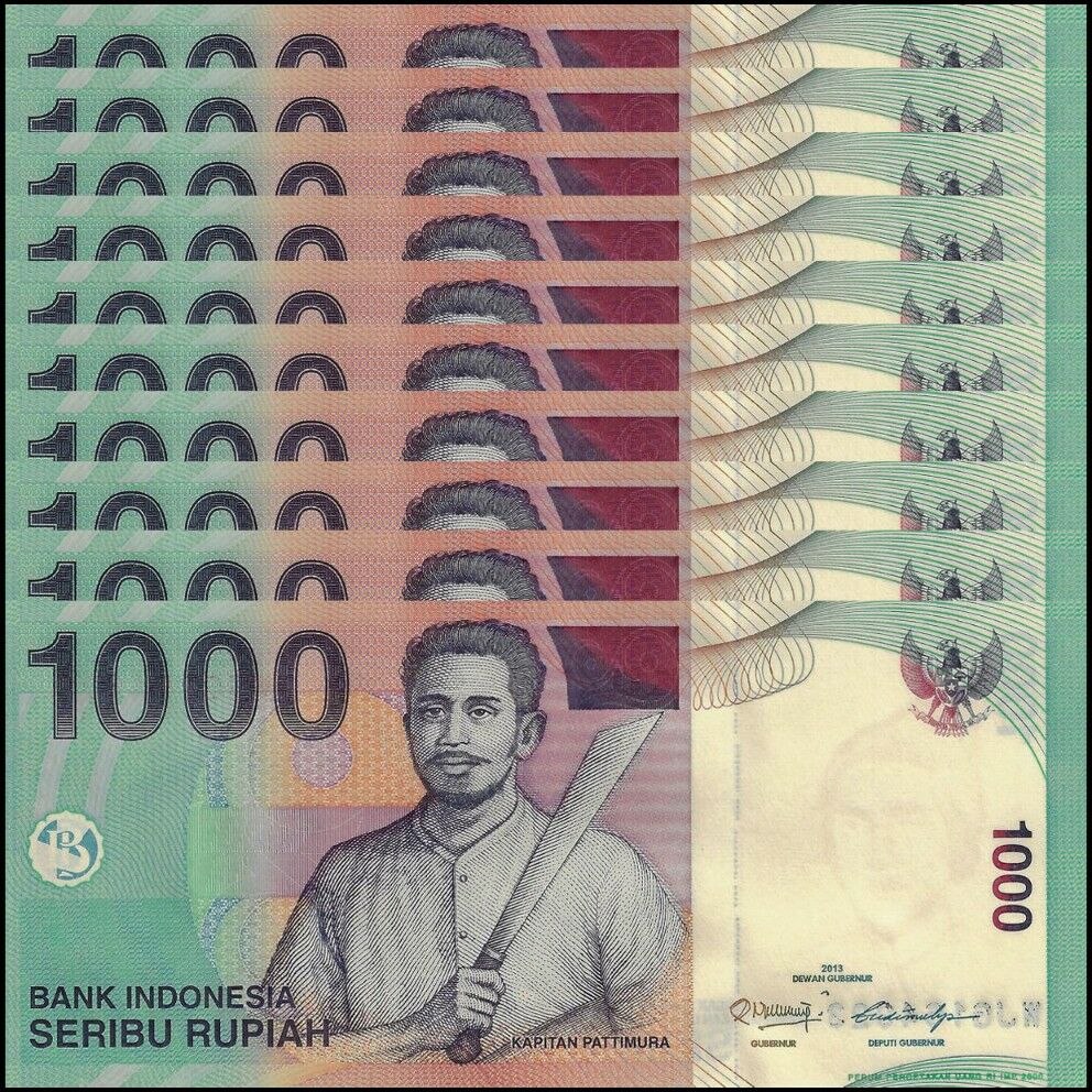 Indonesia - 1000 Rupiah 2013 - Pick- 141m - Set 10 PSC