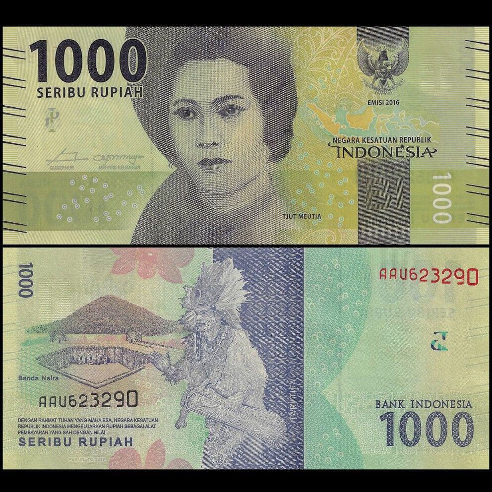 Indonesia -  1000 Rupiah 2017 - Pick # 154b - Set 10 PCS