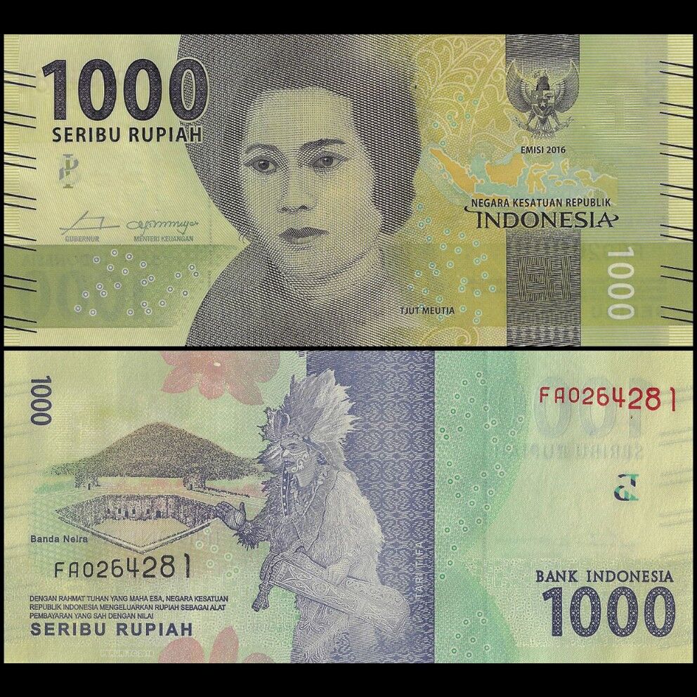 Indonesia -  1000 Rupiah 2018 - Pick # 154c - Set 10 PCS