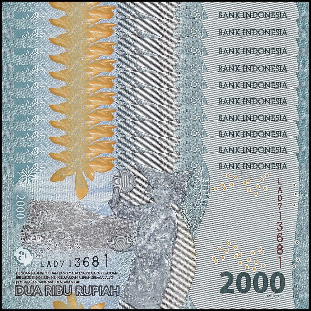 Indonesia - 2000 Rupiah 2022 - Pick- NEW / B618 - Set 10 PCS
