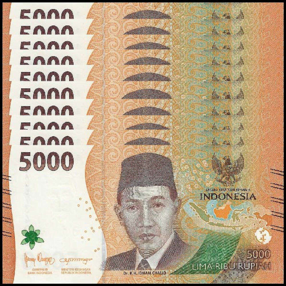 Indonesia -  5000 Rupiah 2022 - Pick # 164a - Set 10 PCS