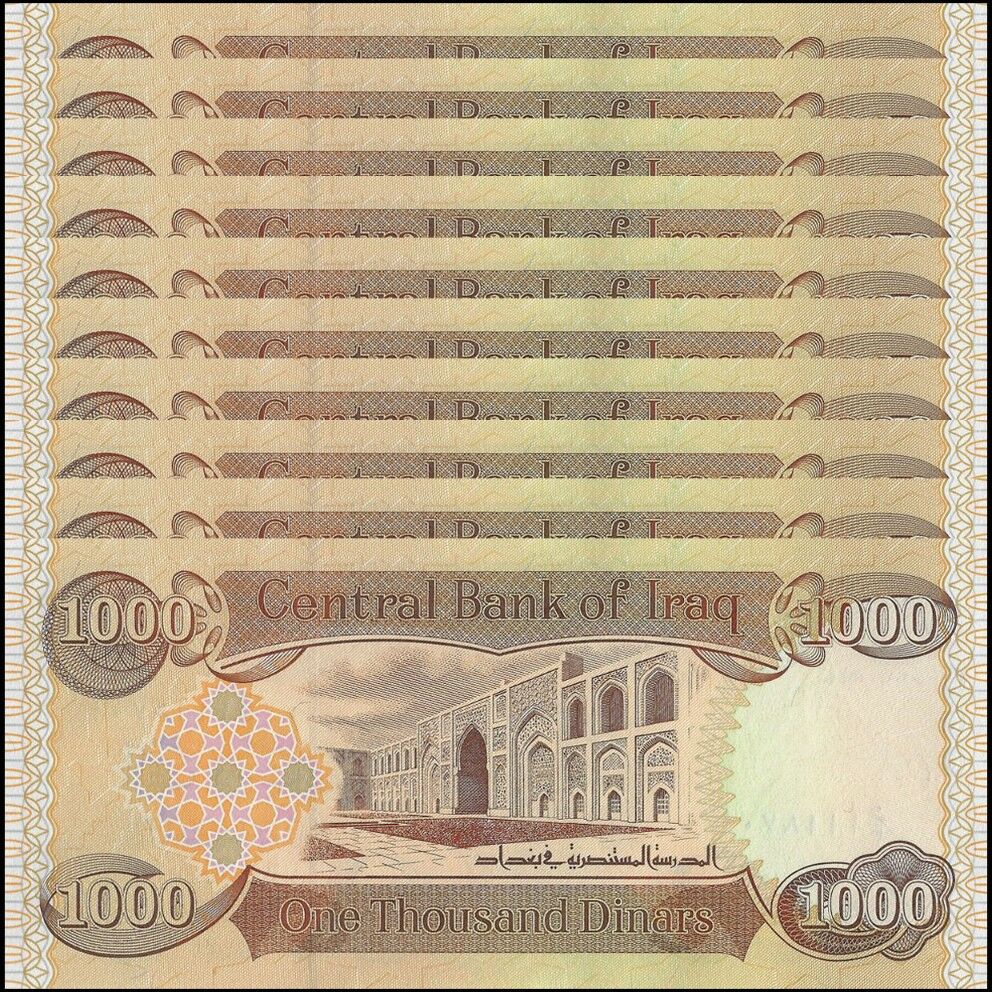 Iraq - 1000 Dinars 2018 - Pick # 104a - Set 10 PCS