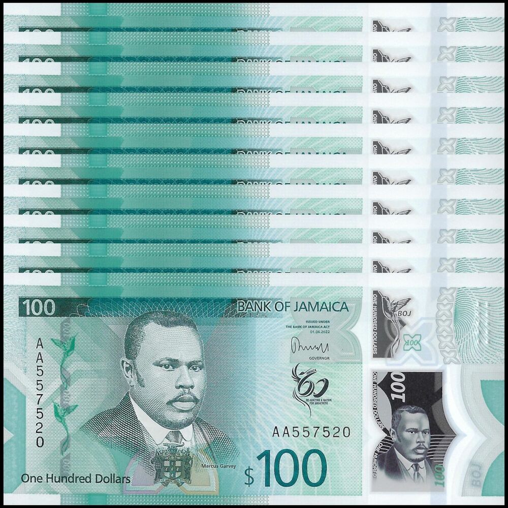 Jamaica - 100 Dollars 2022 - Pick- NEW / B252 - Set 10 PCS