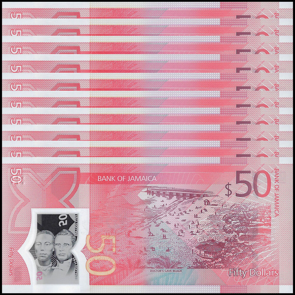 Jamaica - 50 Dollars 2022 - Pick- NEW / B251 - Set 10 PCS