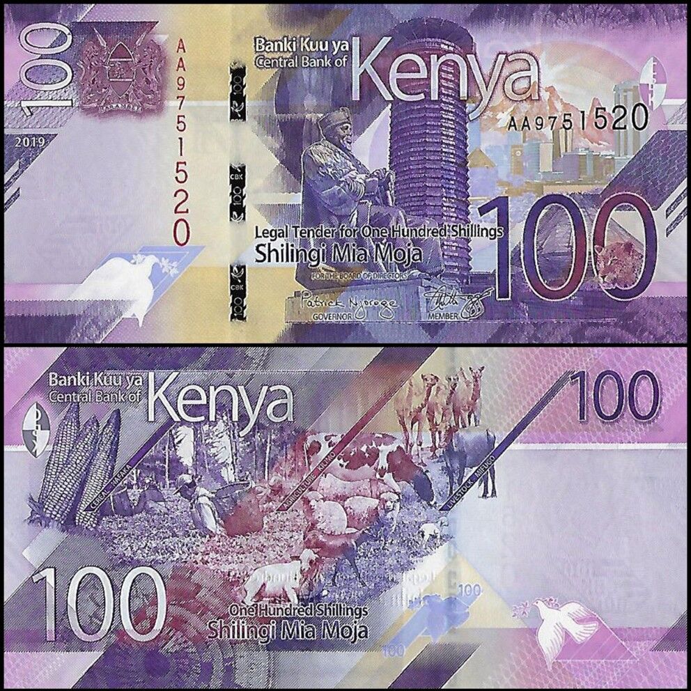 Kenya - 100 Shillings 2019 - Pick- 53 / B145 - Set 10 PCS