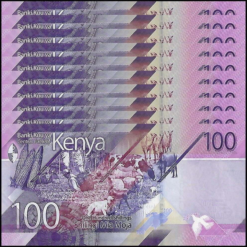 Kenya - 100 Shillings 2019 - Pick- 53 / B145 - Set 10 PCS