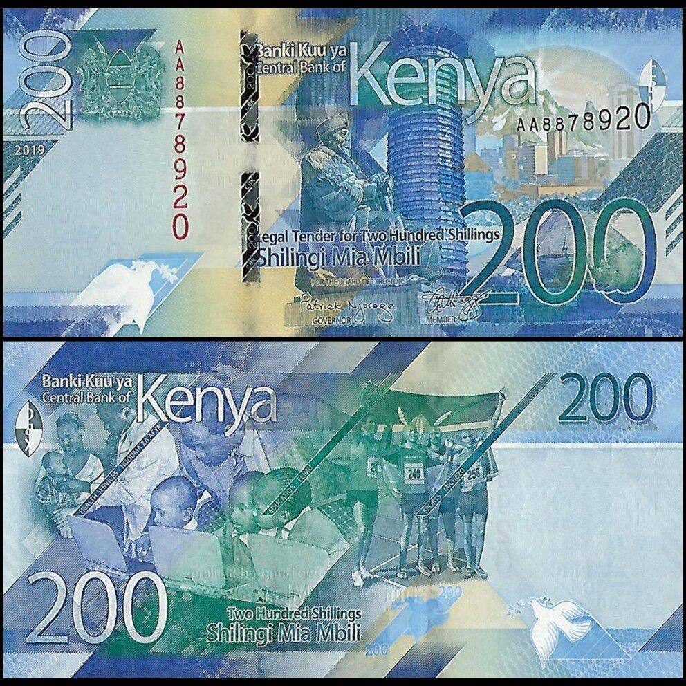 Kenya - 200 Shillings 2019 - Pick- 54 / B146 - Set 10 PCS