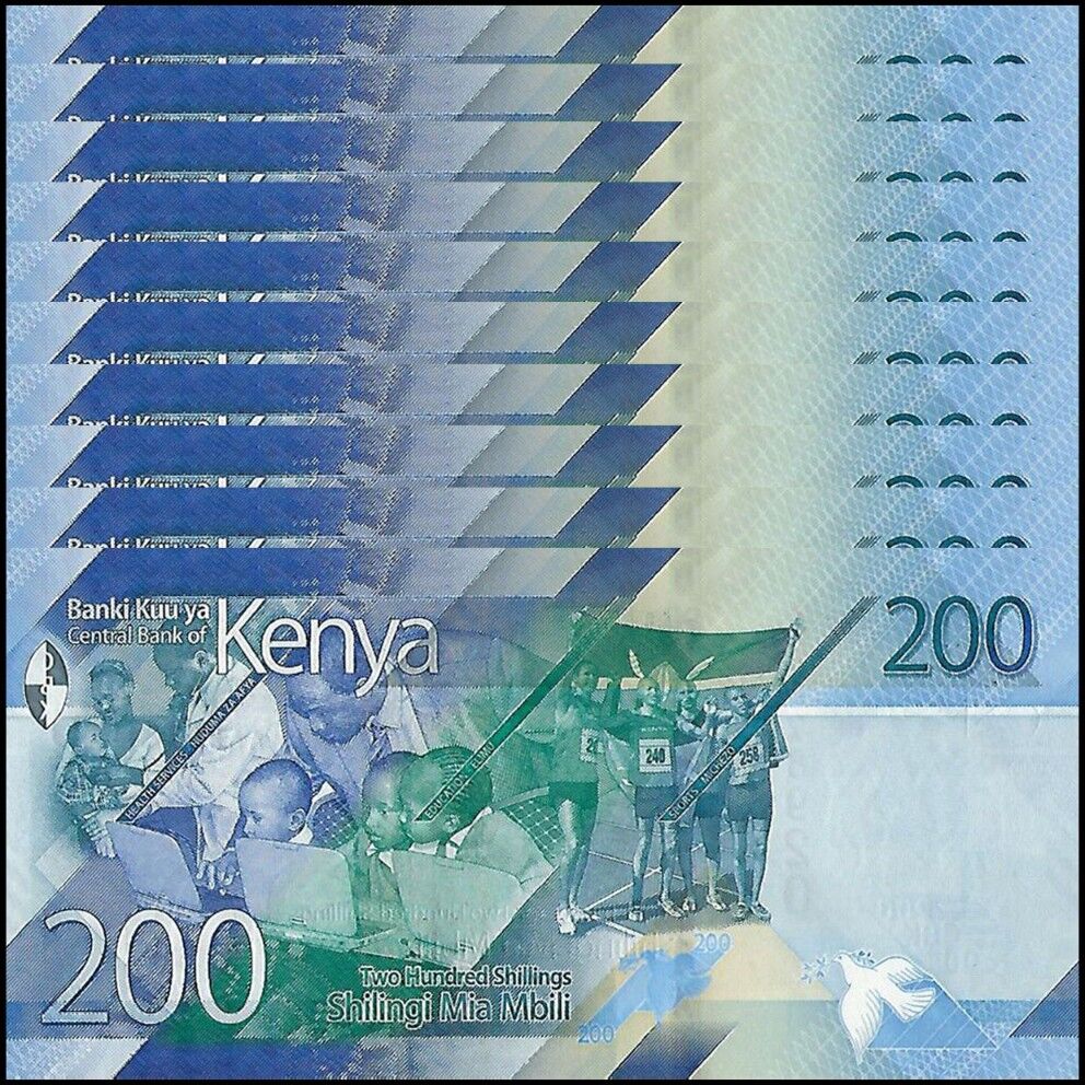 Kenya - 200 Shillings 2019 - Pick- 54 / B146 - Set 10 PCS