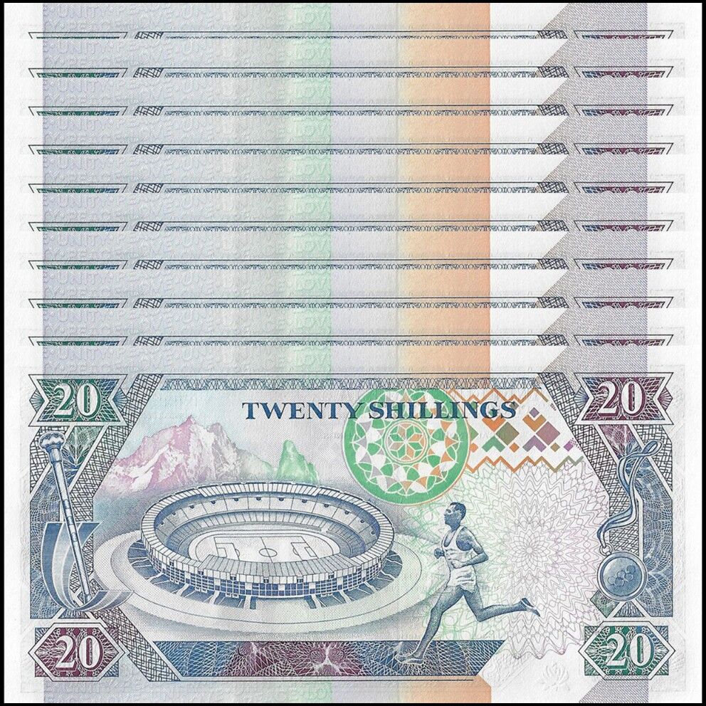Kenya - 20 Shillings 1993 - Pick- 31a / B131a - Set 10 PCS