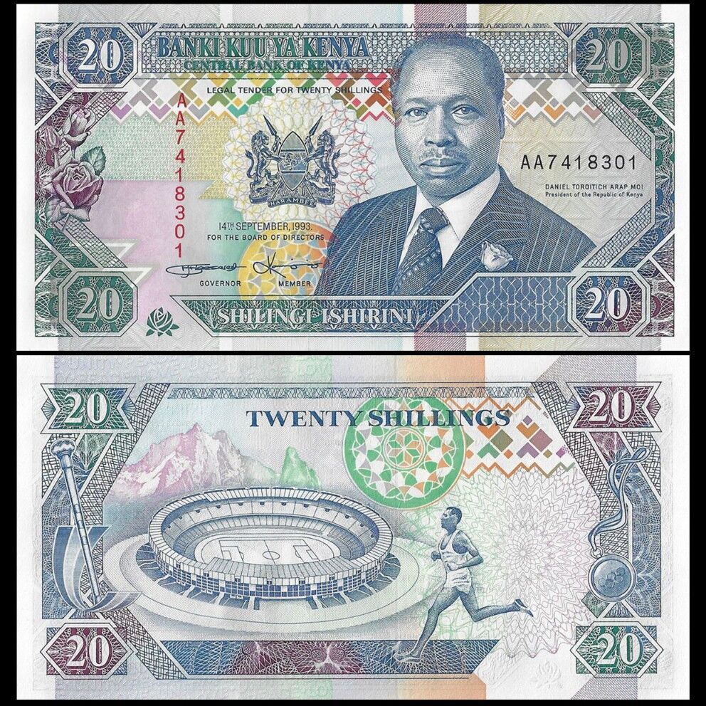 Kenya - 20 Shillings 1993 - Pick- 31a / B131a - Set 10 PCS