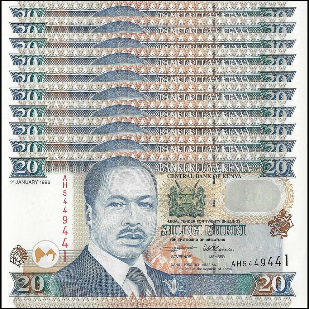 Kenya - 20 Shillings 1996 - Pick- 35a / B132b - Set 10 PCS