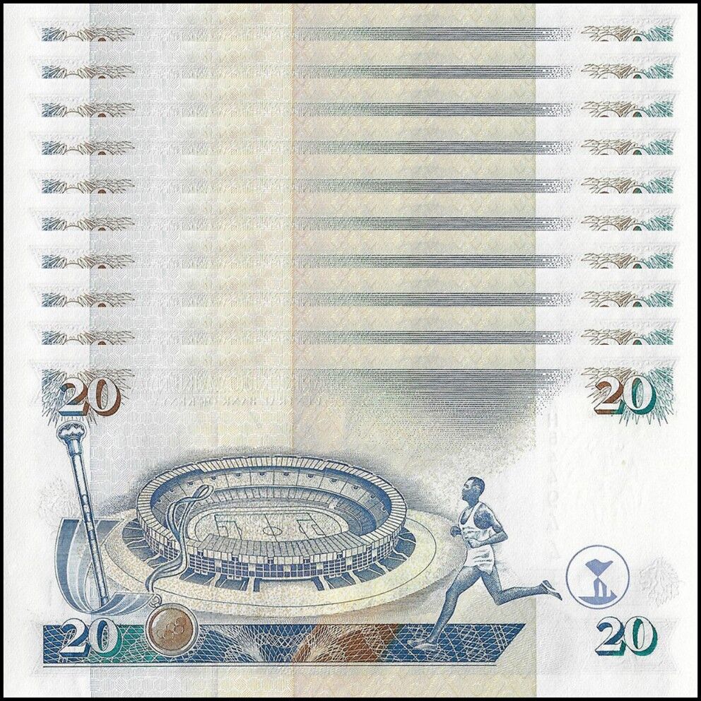 Kenya - 20 Shillings 1996 - Pick- 35a / B132b - Set 10 PCS