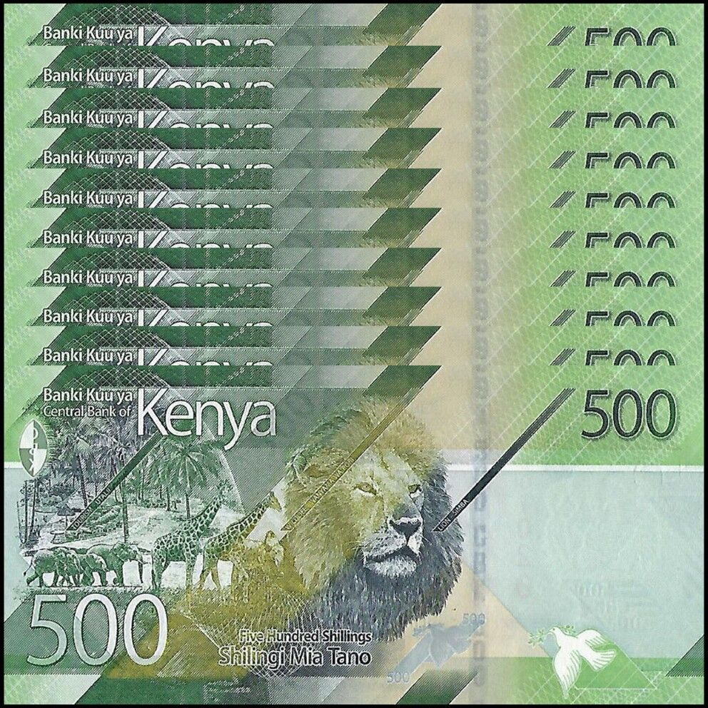 Kenya - 500 Shillings 2019 - Pick- 55 / B147 - Set 10 PCS