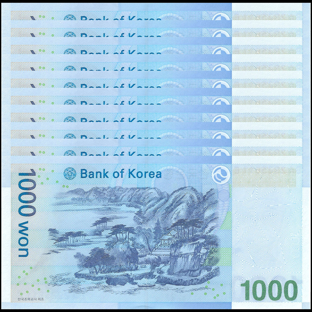 South Korea - 1000 Won 2007 - Pick- 54 - Set 10 PCS