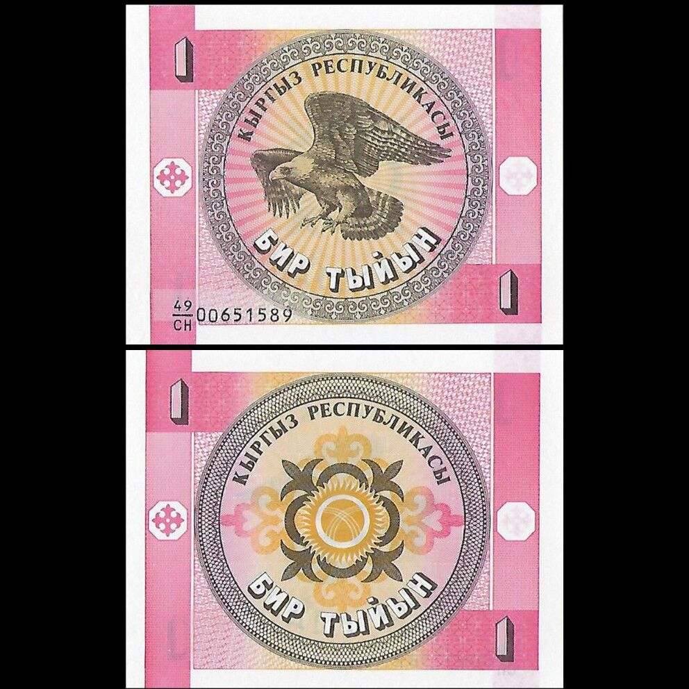 Kyrgyzstan - 1 Tyiyn 1993 - Pick- 1 / B101 - Set 10 PSC