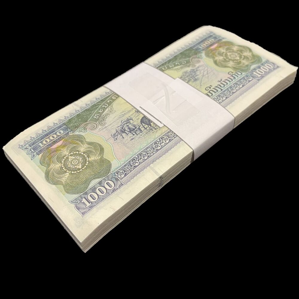 Laos - 1000 Kip 2003 - Pick- 32Ab / B509b - Bundle 100 PCS