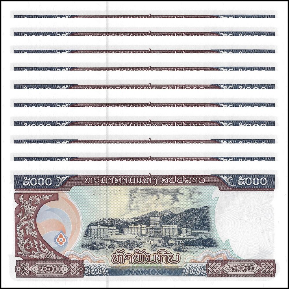 Laos - 5000 Kip 2020 - Pick- NEW / B520 - Set 10 PCS