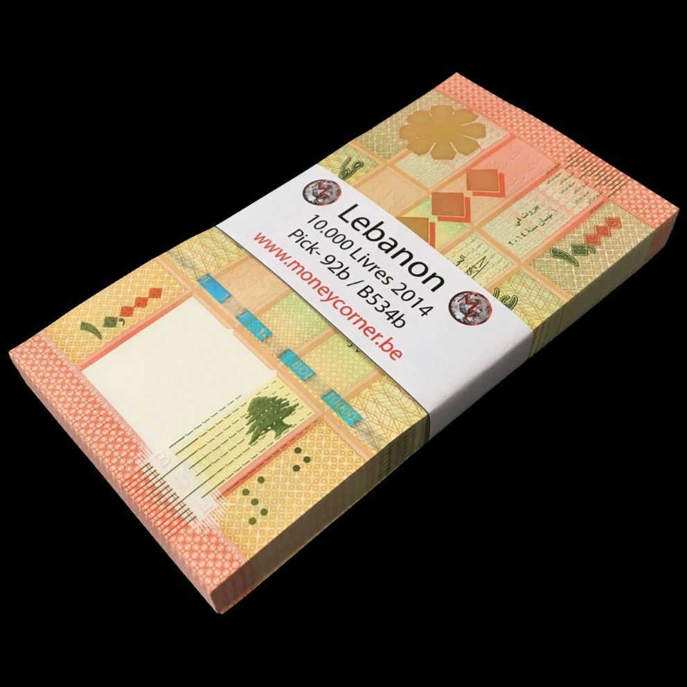 Lebanon - 10.000 Livres 2014 - Pick- 92b / B534b - Bundle 100 PCS