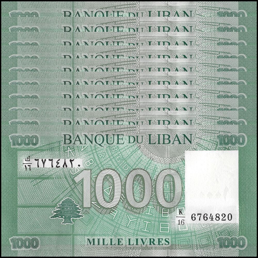 Lebanon - 1000 Livres 2012 - Pick- 90b / B532b - Set 10 PCS