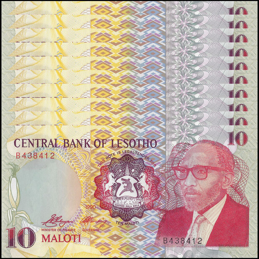 Lesotho - 10 Maloti 1990 - Pick- 11 - Set 10 PCS