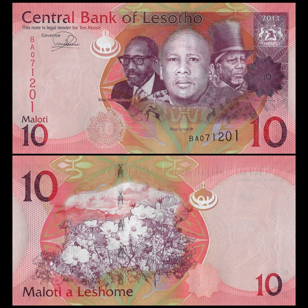 Lesotho - 10 Maloti 2013 - Pick- 21b / B222 - Set 10 PCS
