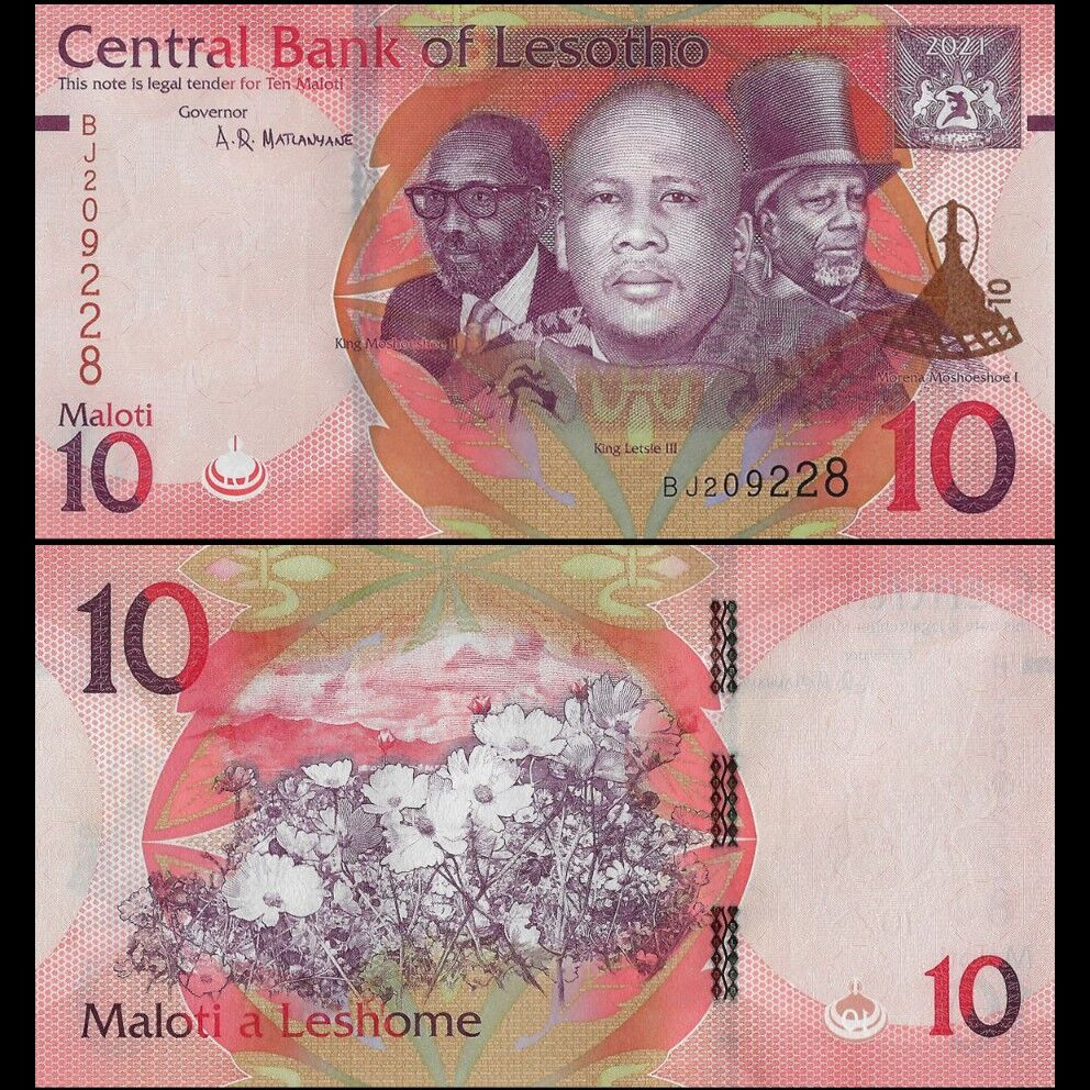 Lesotho - 10 Maloti 2021 - Pick- NEW / B227 - Bundle 100 PCS