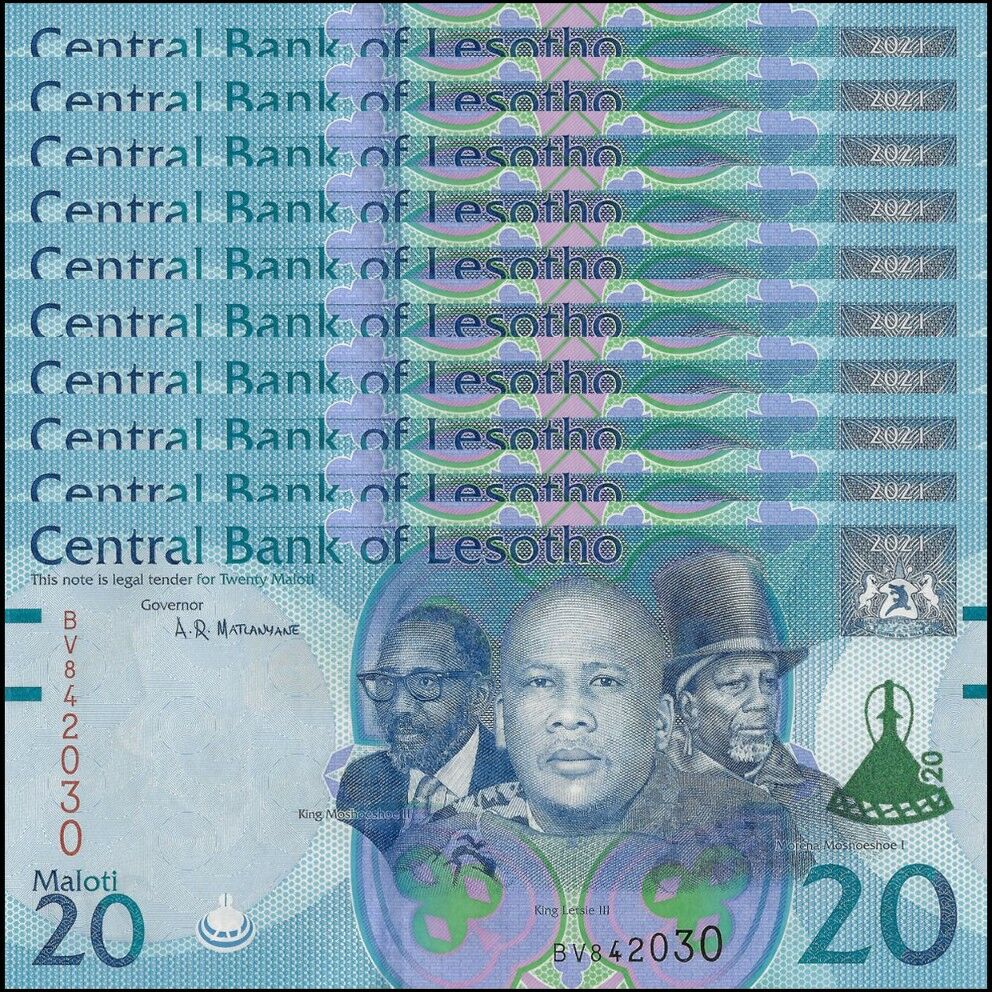 Lesotho - 20 Maloti 2021 - Pick- NEW / B228 - Set 10 PCS