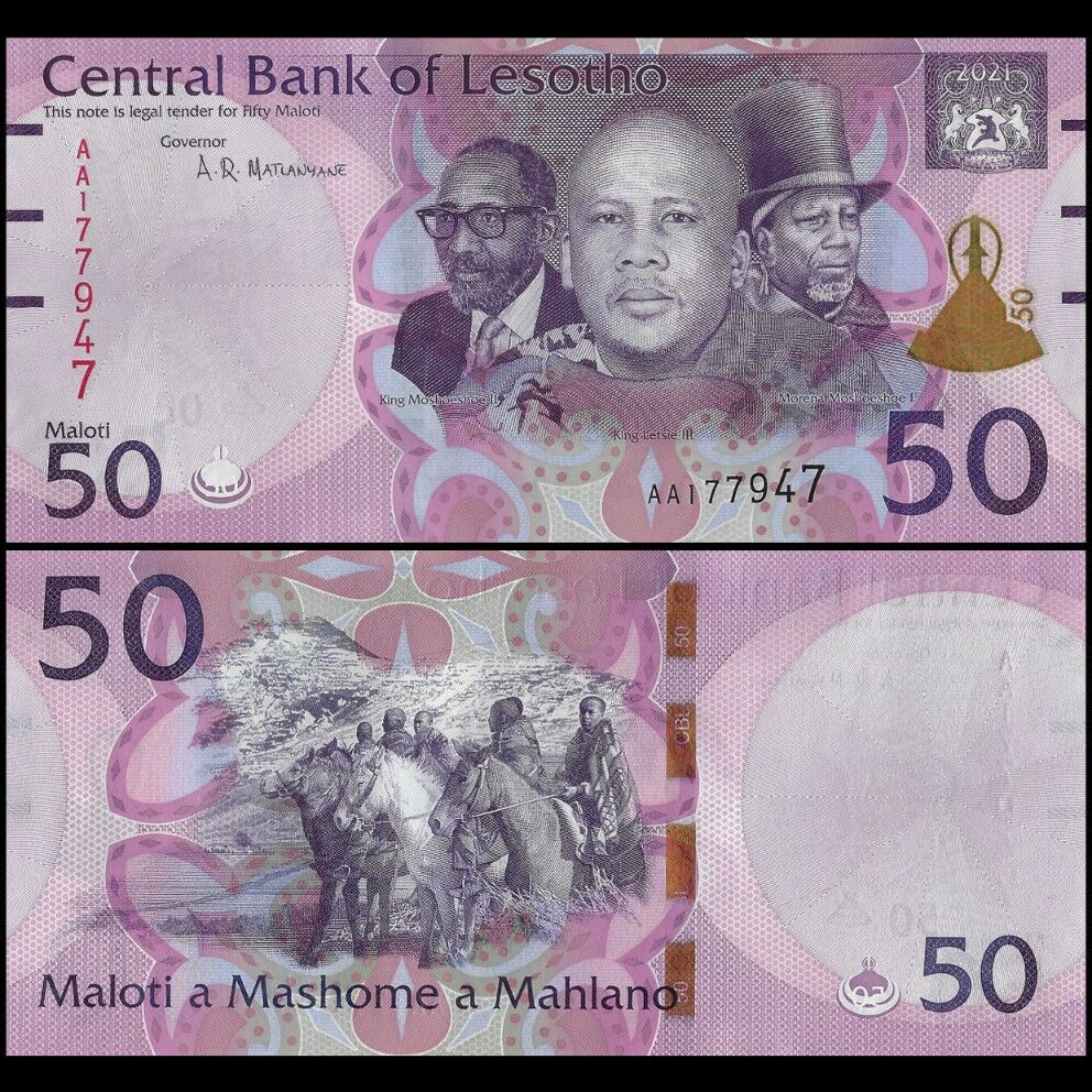 Lesotho - 50 Maloti 2021 - Pick- NEW / B229 - Set 10 PCS