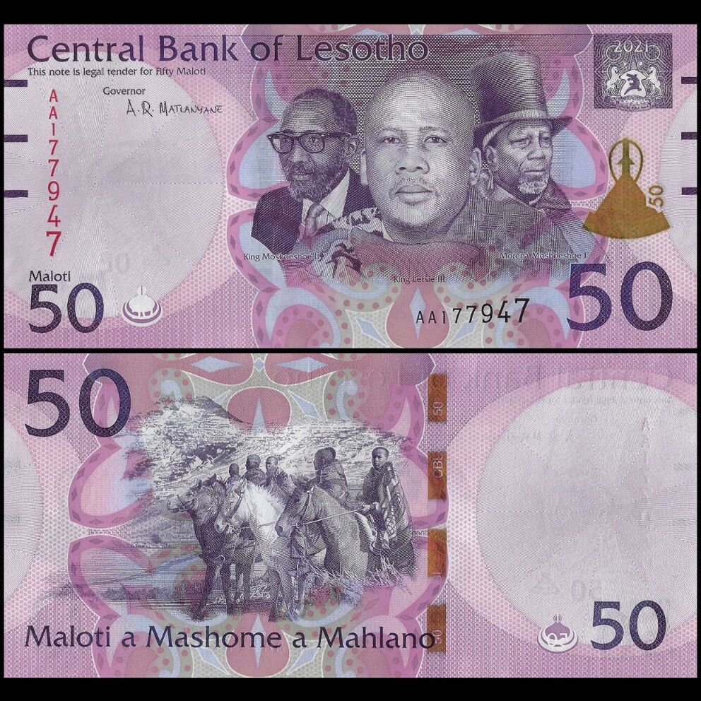 Lesotho - 50 Maloti 2021 - Pick- NEW / B229 - Bundle 100 PCS