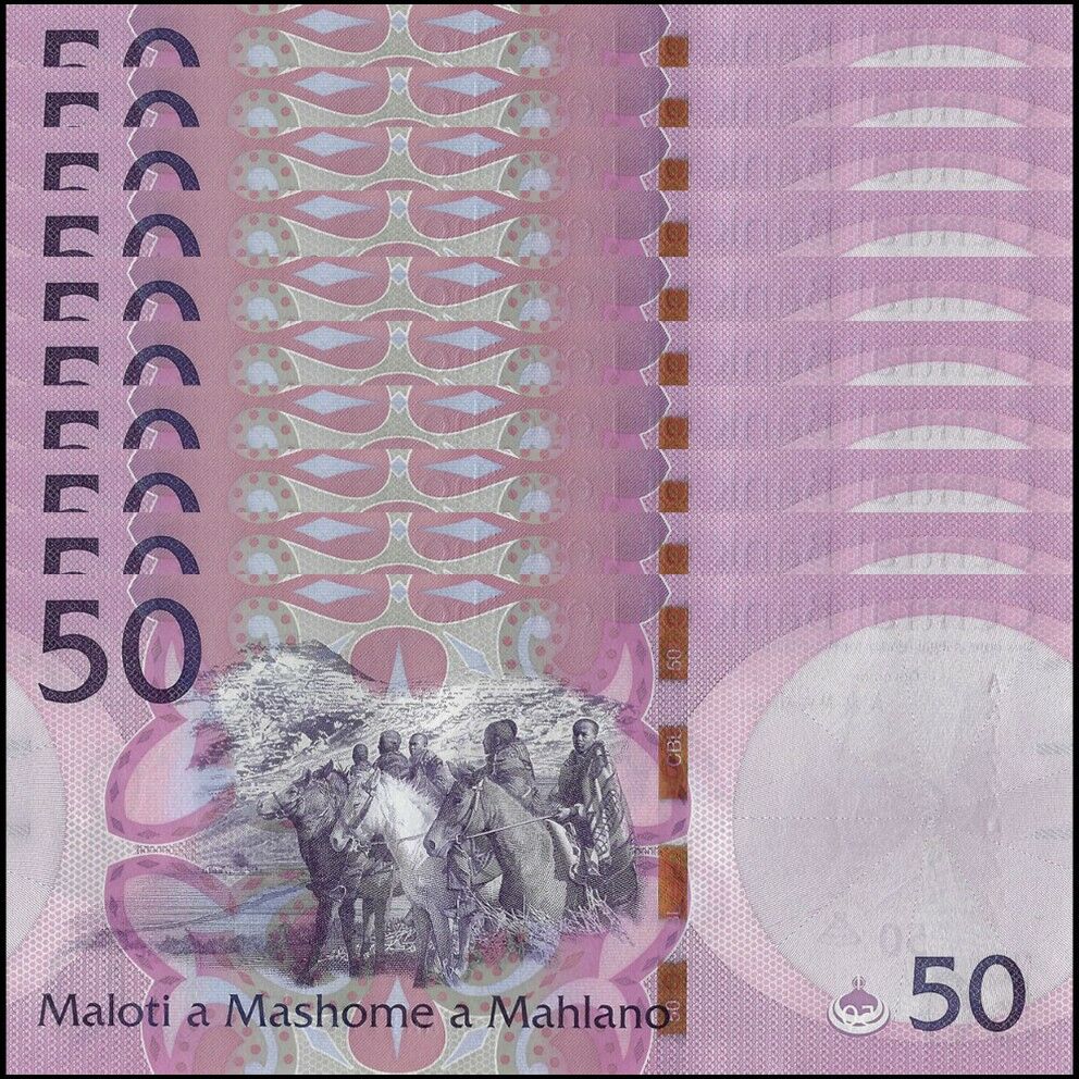 Lesotho - 50 Maloti 2021 - Pick- NEW / B229 - Set 10 PCS