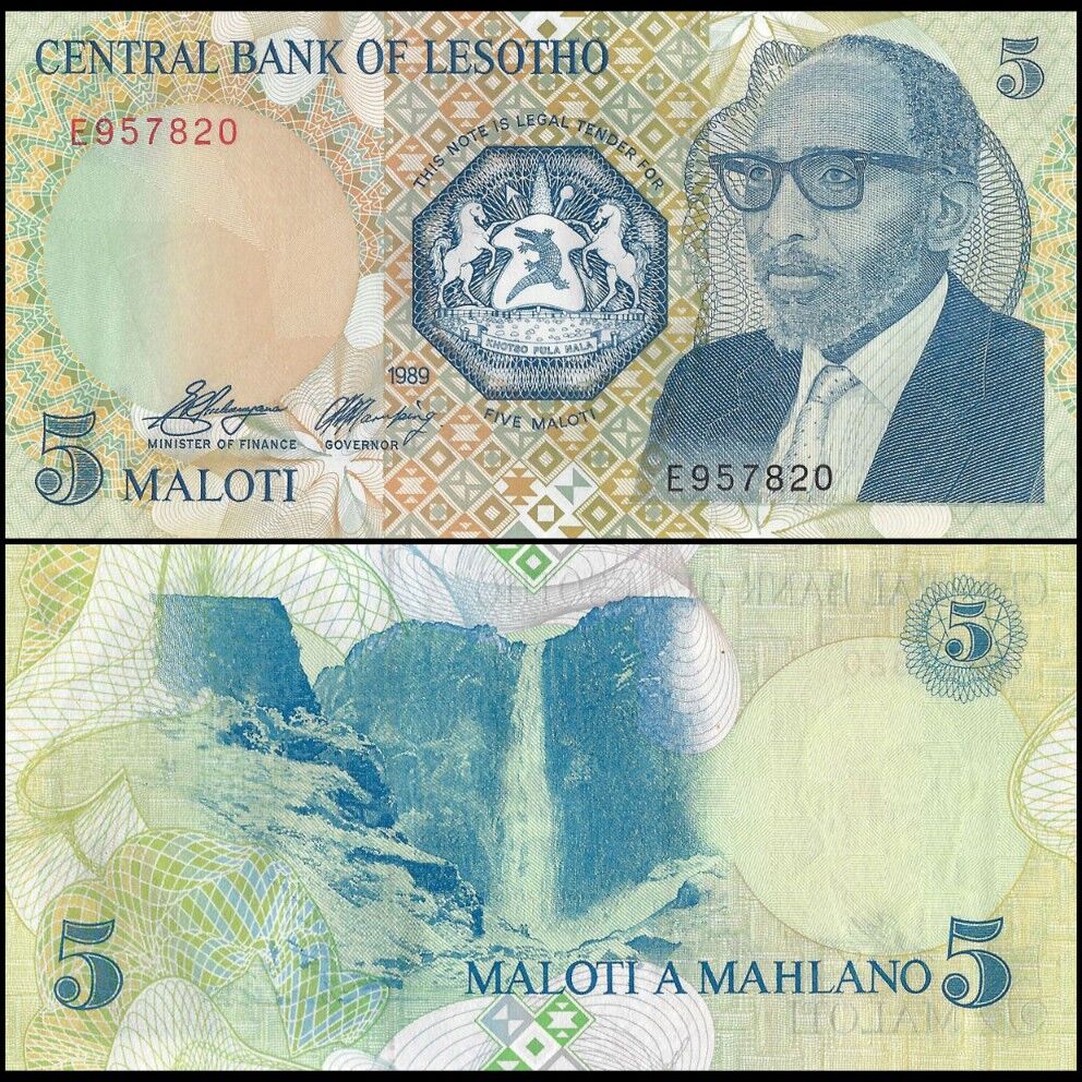 Lesotho - 5 Maloti 1989 - Pick- 10 / B207 - Set 10 PCS