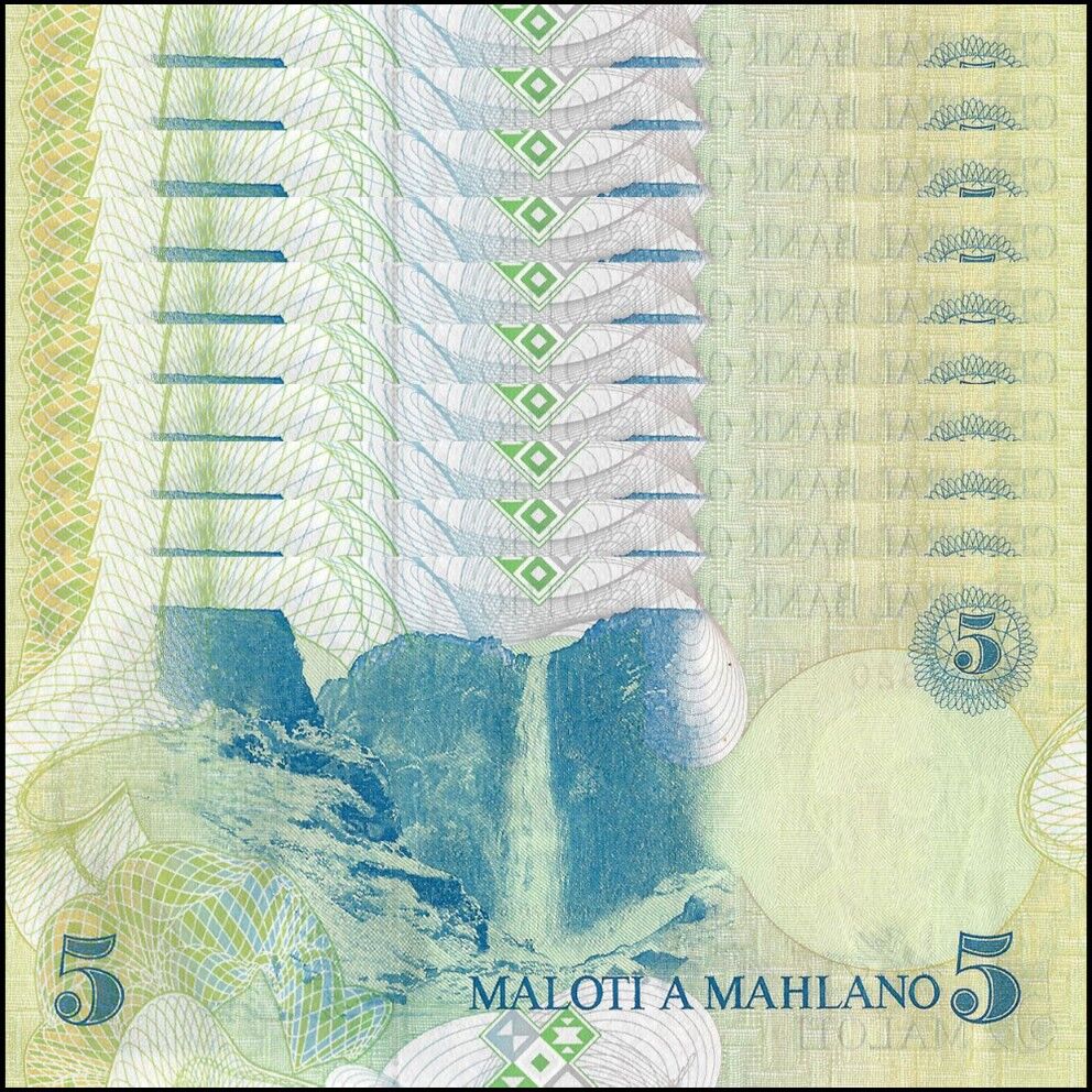 Lesotho - 5 Maloti 1989 - Pick- 10 / B207 - Set 10 PCS