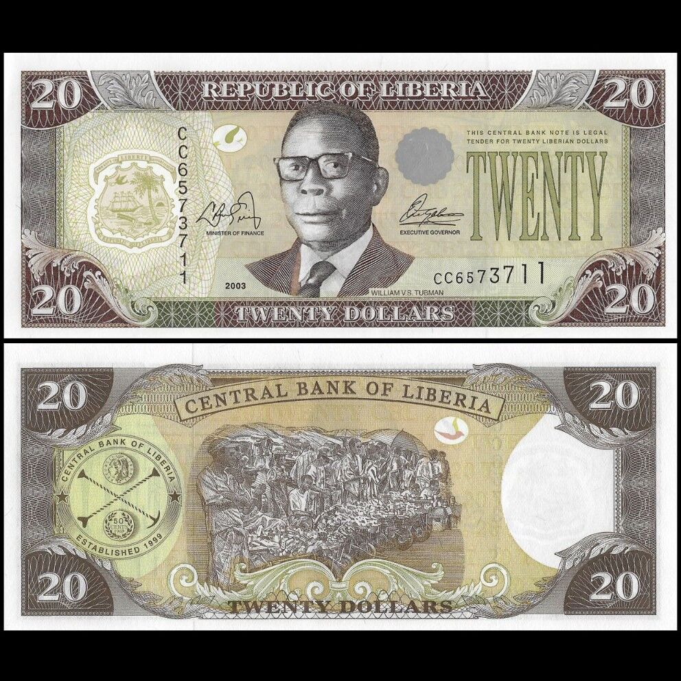 Liberia - 20 Dollars 2003 - Pick- 28a / B308a - Set 10 PCS