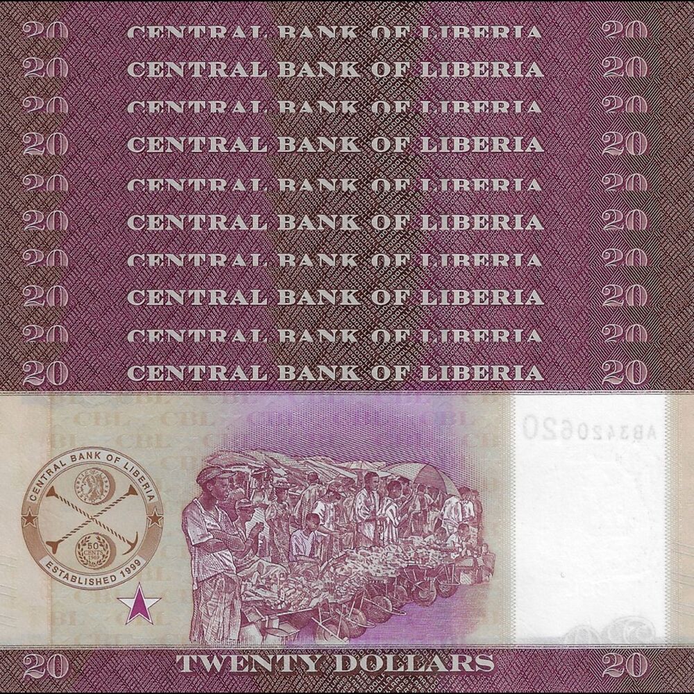 Liberia - 20 Dollars 2022 - Pick- NEW / B317 - Set 10 PCS
