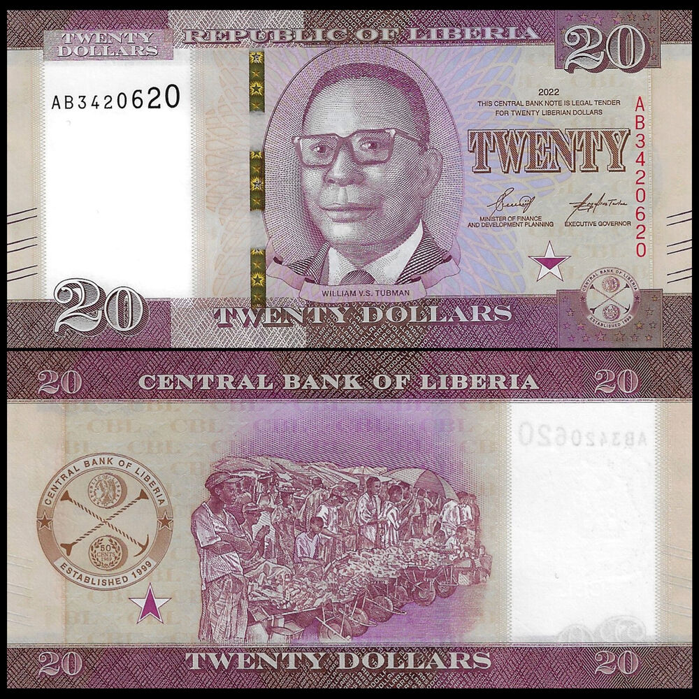 Liberia - 20 Dollars 2022 - Pick- NEW / B317 - Set 10 PCS