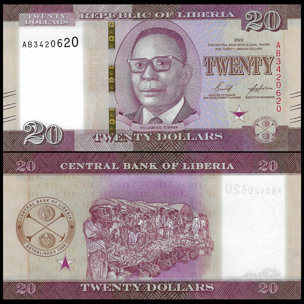Liberia - 20 Dollars 2022 - Pick- NEW / B317 - Bundle 100 PCS
