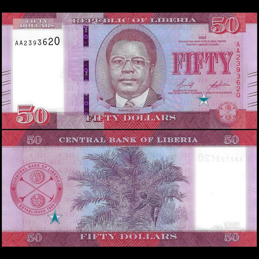 Liberia - 50 Dollars 2022 - Pick- NEW / B318 - Bundle 100 PCS
