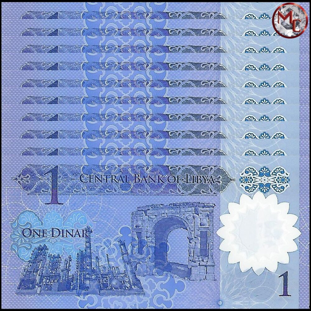 Libya -  1 Dinar 2019 - Pick # 85a - Set 10 PCS