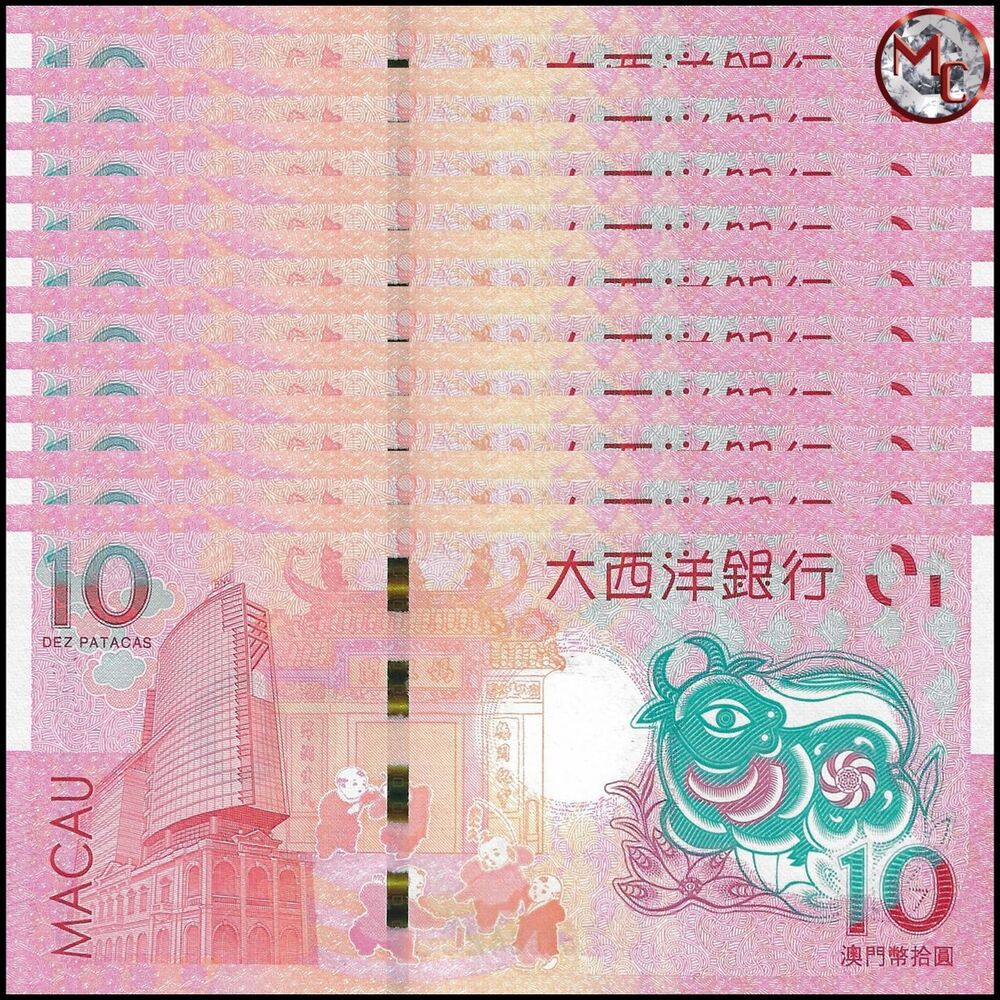 Macau - 10 Patacas 2021 - Pick- NEW / B083 - COMMEMORATIVE - Set 10 PCS
