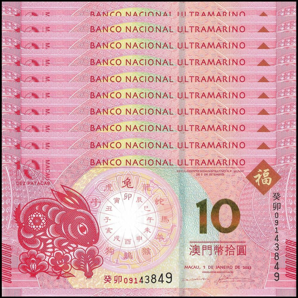 Macau - 10 Patacas 2023 - Pick- NEW / B085 - COMMEMORATIVE - Set 10 PCS
