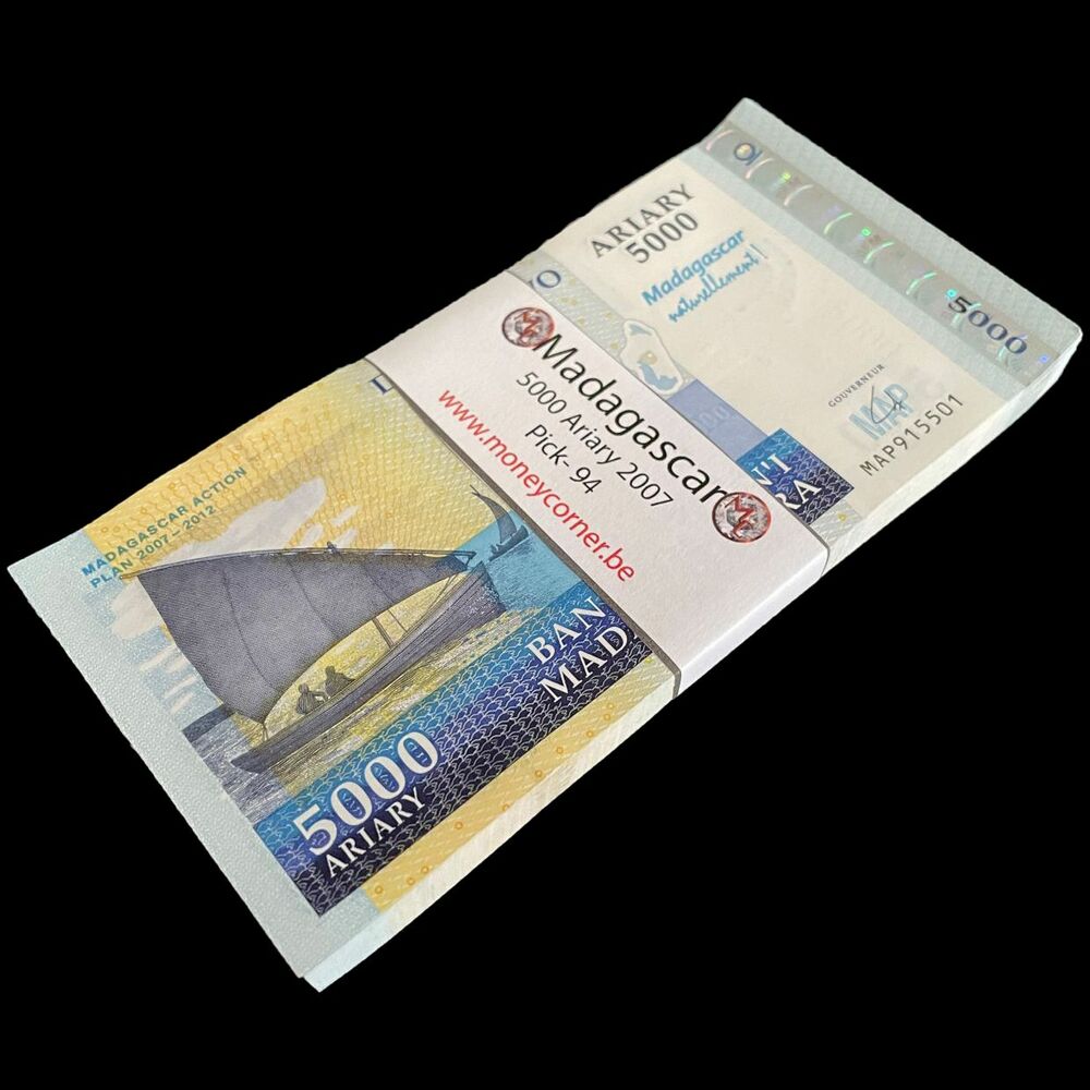 Madagascar - 5000 Ariary 2007 - Pick- 94 - COMMEMORATIVE - Bundle 100 PCS