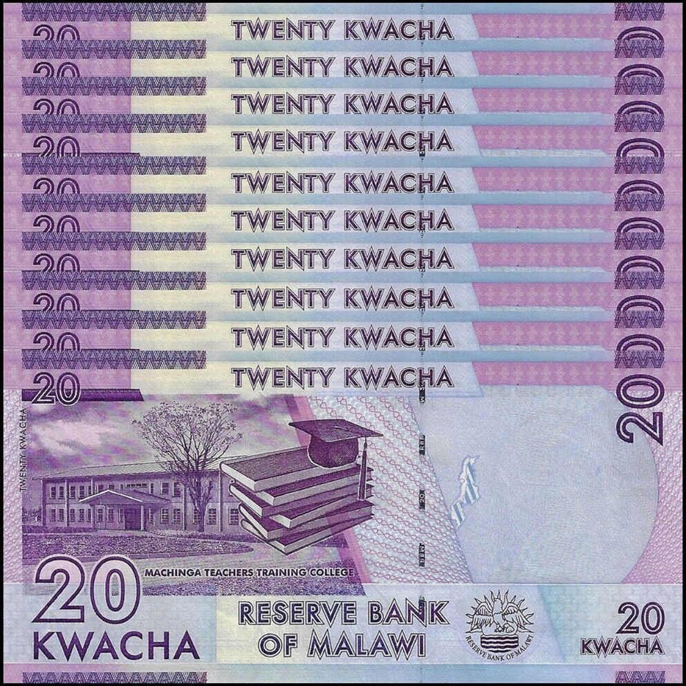 Malawi - 20 Kwacha 2015 - Pick- 63b / B157b - Set 10 PCS