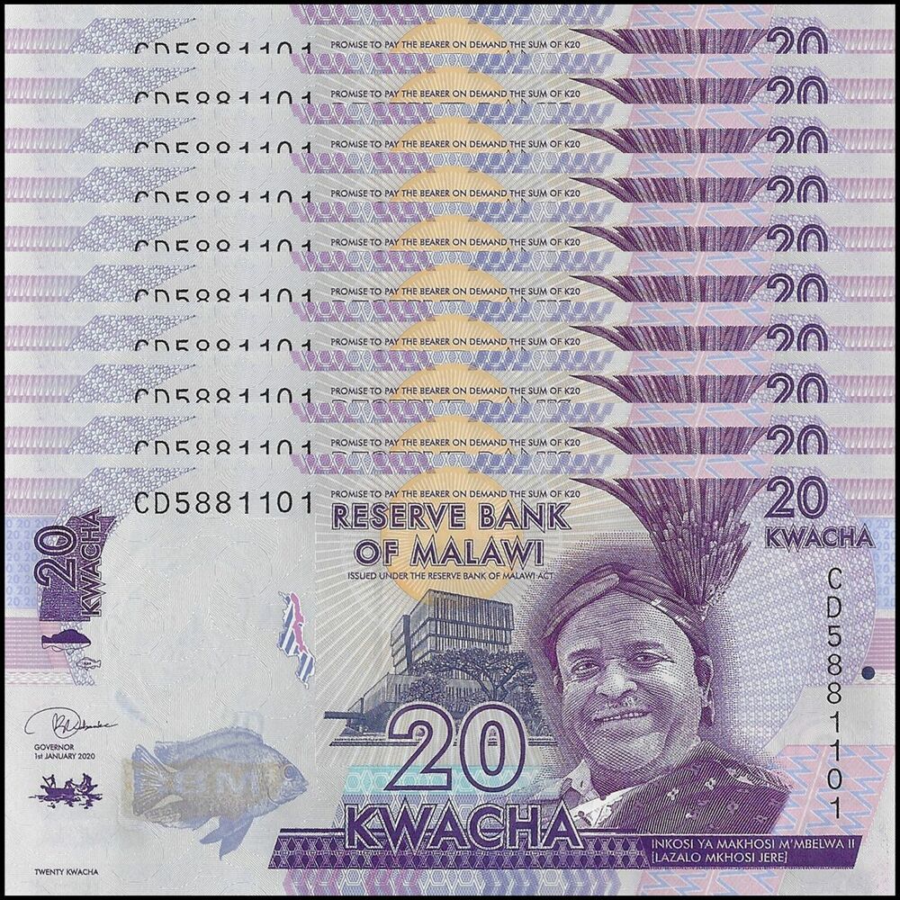 Malawi - 20 Kwacha 2020 - Pick- 63f / B157f - Set 10 PCS