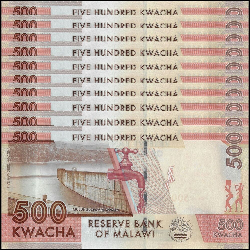 Malawi - 500 Kwacha 2014 - Pick- 66 / B161a - Set 10 PCS