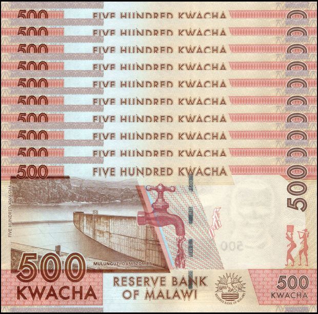 Malawi - 500 Kwacha 2017 - Pick- 66b / B161b - Set 10 PCS