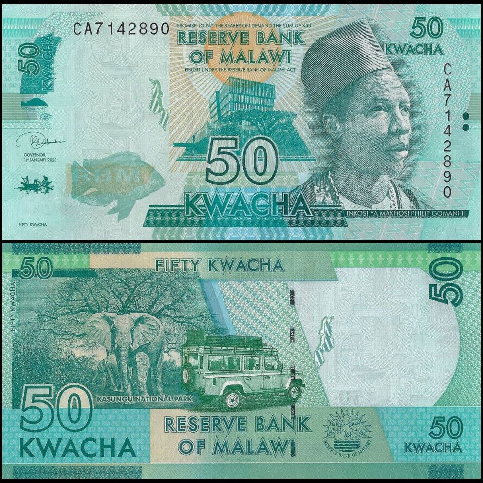 Malawi -  50 Kwacha 2020 - Pick # 64g - Set 10 PCS