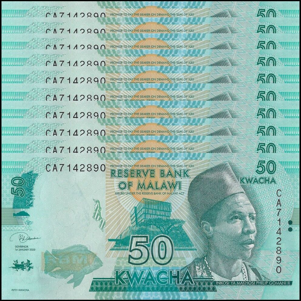 Malawi - 50 Kwacha 2020 - Pick- 64g / B158g - Set 10 PCS
