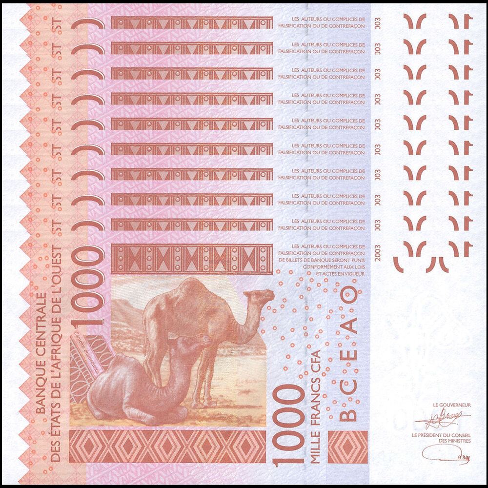 West African States - Mali - 1000 Francs 2023 - Pick- 415D / B121Dw - Set 10 PCS